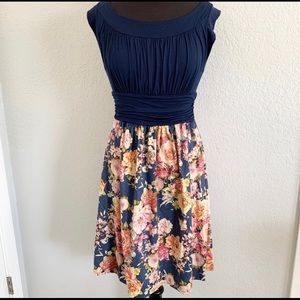 GILLI Kamil 2fer faux suede knit dress M